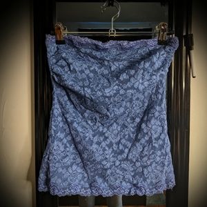 Floral lace tube top